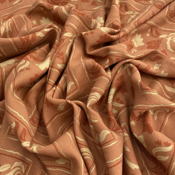 Tecido Viscolinho Estampado Quadriculado e Floral • Luema Tecidos