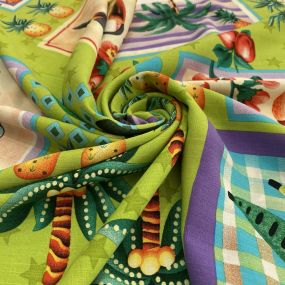 Tecido Viscolinho Estampado Tropical Fauna • Luema Tecidos 2