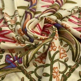 Tecido Viscolinho Estampado Palmeira e Estrela • Luema Tecidos 2