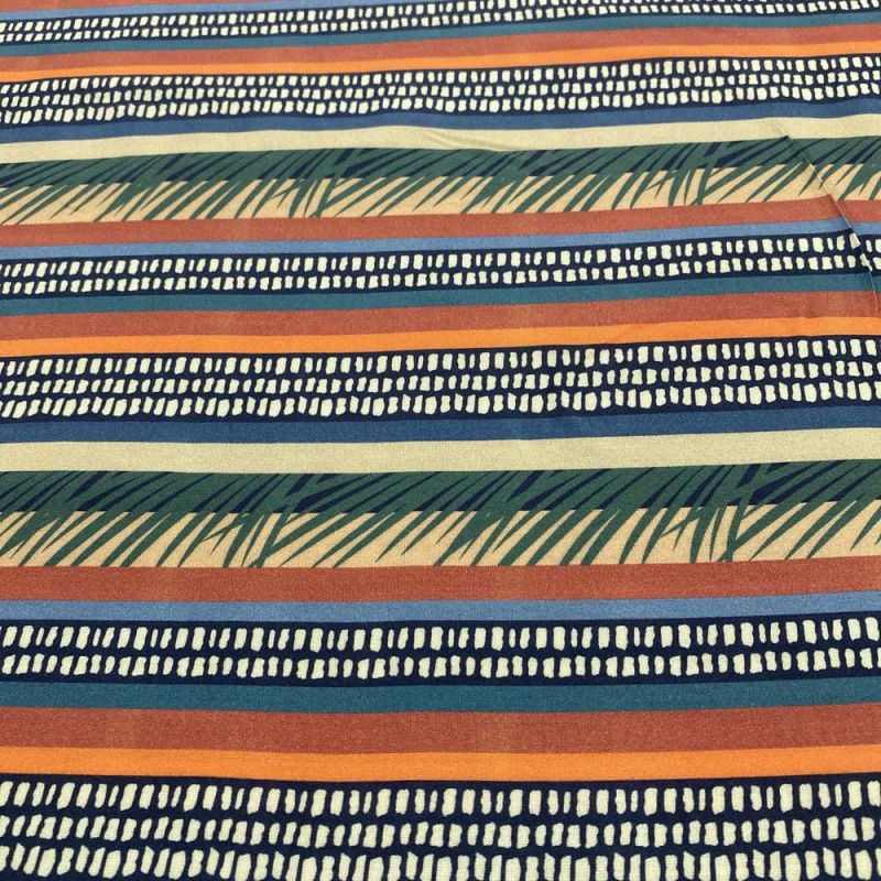 Tecido Viscose Estampada Listrado Colors • Luema Tecidos