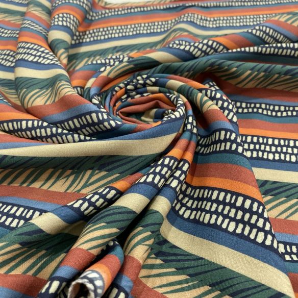 Tecido Viscose Estampada Listrado Colors • Luema Tecidos