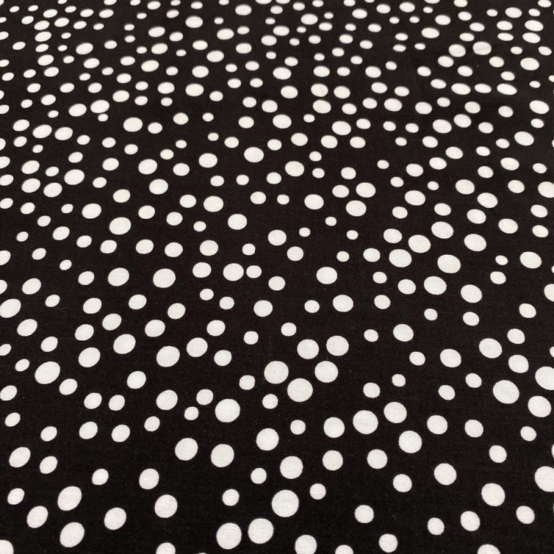 Tecido Viscose Poá Abs Preto e Branco • Luema Tecidos Tecido Viscose Poá Abs Preto e Branco • Luema Tecidos