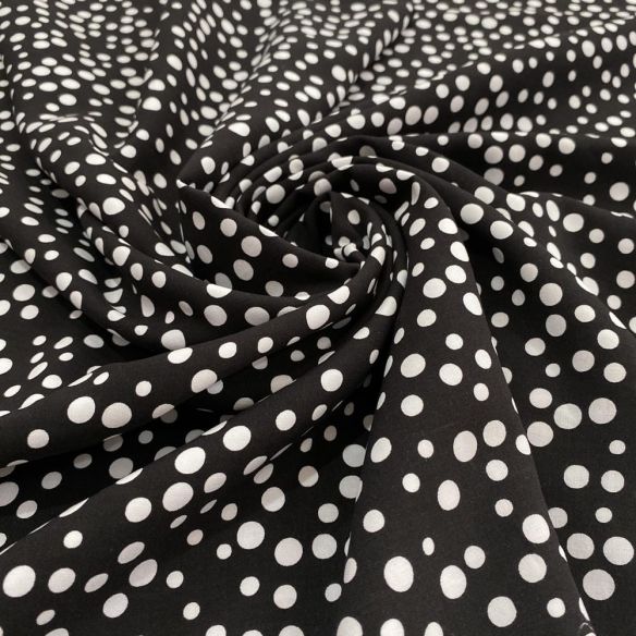 Tecido Viscose Poá Abs Preto e Branco • Luema Tecidos Tecido Viscose Poá Abs Preto e Branco • Luema Tecidos