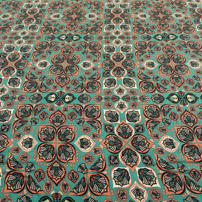 Tecido Viscose Estampada Abs Verde Água • Luema Tecidos