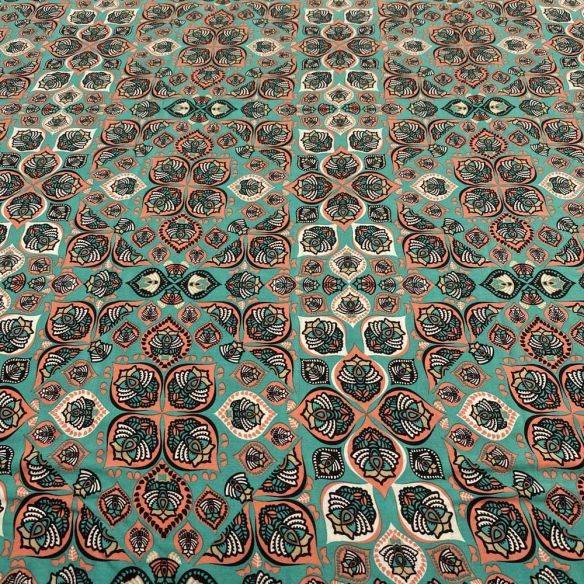 Tecido Viscose Estampada Abs Verde Água • Luema Tecidos