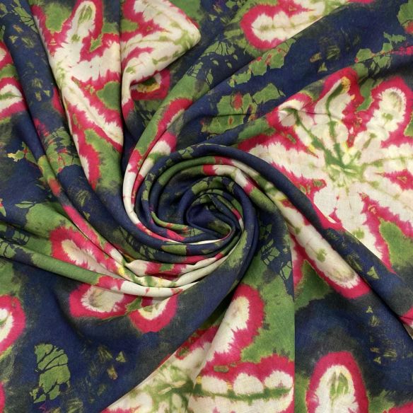 Tecido Viscose Estampada Tie Die Colorido • Luema Tecidos Tecido Viscose Estampada Tie Die Colorido • Luema Tecidos