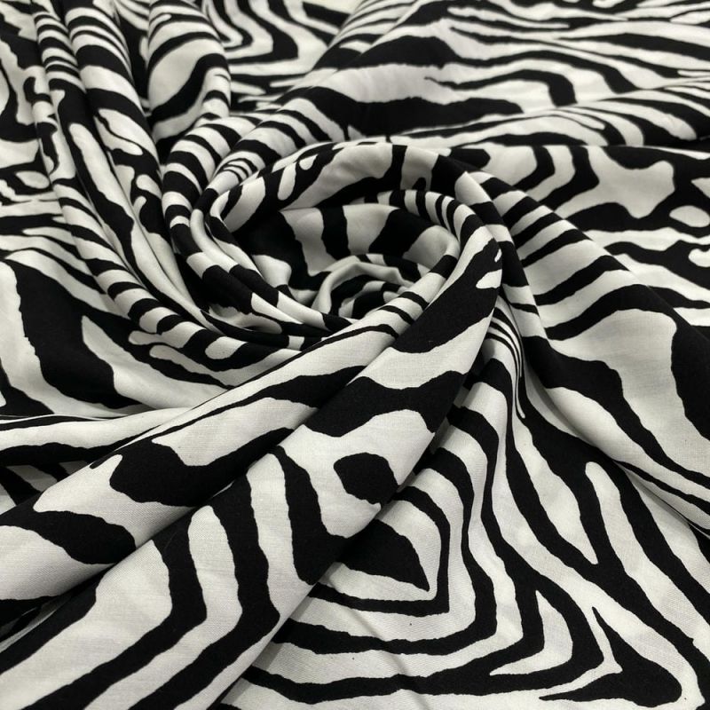 Tecido Viscose Estampada Zebra • Luema Tecidos Tecido Viscose Estampada Zebra • Luema Tecidos