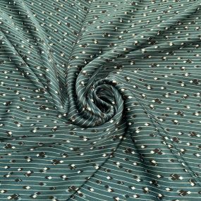 Tecido Viscose Acetinada Listrada Verde Tecido Viscose Acetinada Listrada Verde • Luema Tecidos