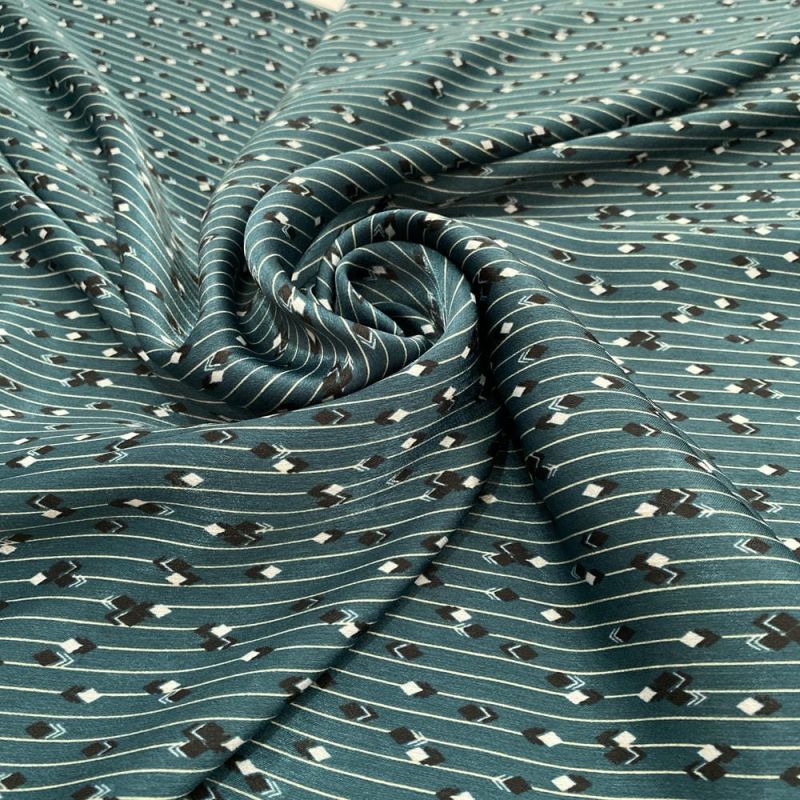 Tecido Viscose Acetinada Listrada Verde • Luema Tecidos Tecido Viscose Acetinada Listrada Verde • Luema Tecidos