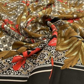 Tecido Viscose Barrada Preto e Floral Tecido Viscose Barrada Preto e Floral • Luema Tecidos 2