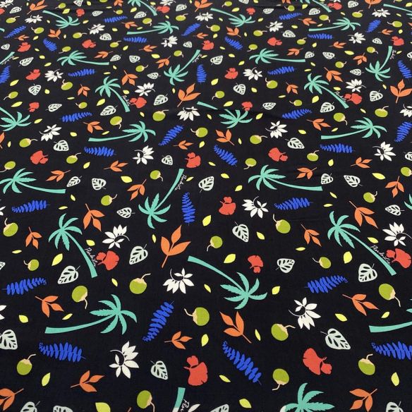 Tecido Viscose Estampada Praia Colorido FDL • Luema Tecidos