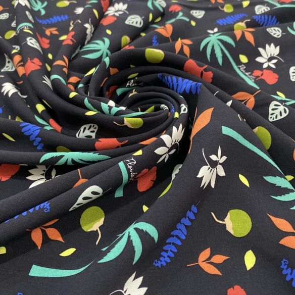 Tecido Viscose Estampada Praia Colorido FDL • Luema Tecidos