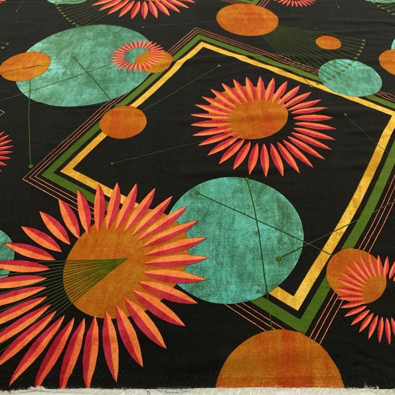 Tecido Viscolinho Estampado Quadros e Poá • Luema Tecidos