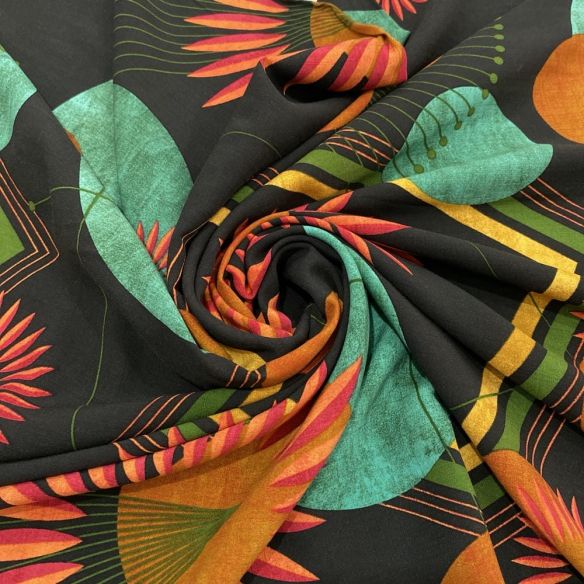 Tecido Viscolinho Estampado Quadros e Poá • Luema Tecidos