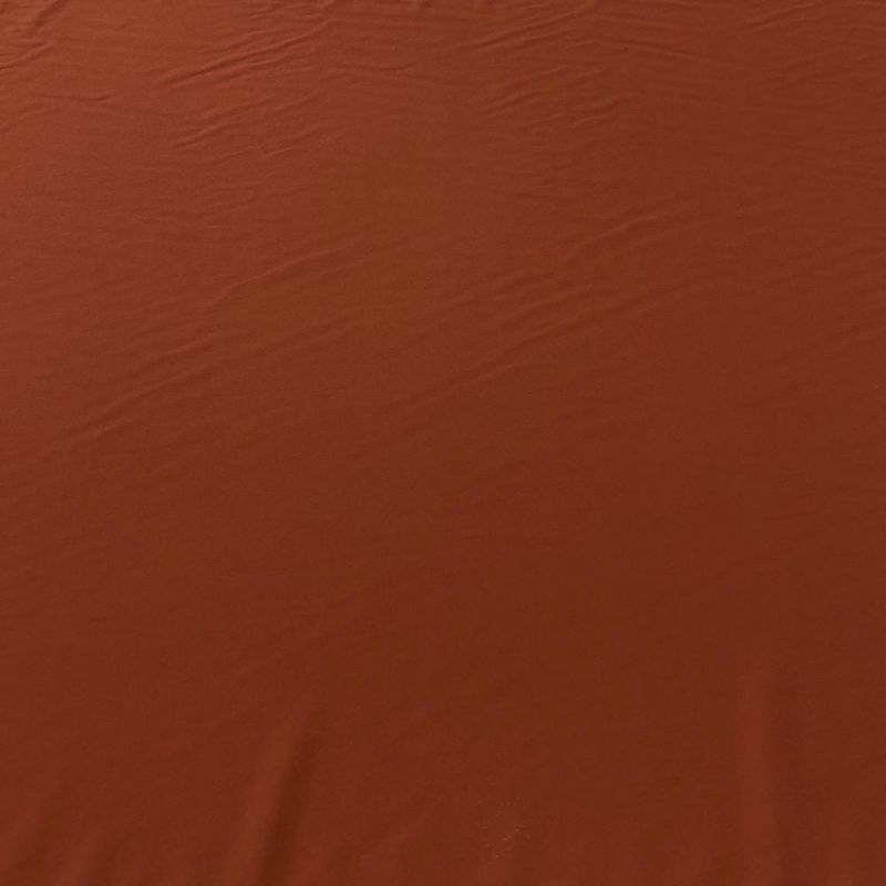 Tecido Crepe de Chine Seda Pura Terracota • Luema Tecidos