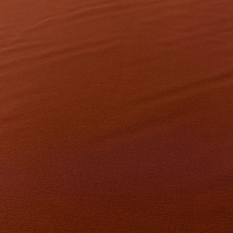 Tecido Crepe de Chine Seda Pura Terracota • Luema Tecidos