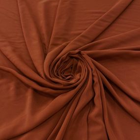 Tecido Crepe de Chine Seda Pura Terracota • Luema Tecidos