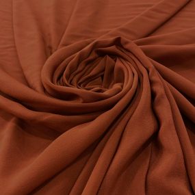 Tecido Crepe de Chine Seda Pura Terracota • Luema Tecidos 2