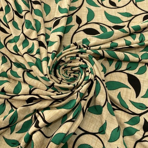 Tecido Liganete Estampada Raminhos Fundo Bege • Luema Tecidos Tecido Liganete Estampada Raminhos Fundo Bege • Luema Tecidos