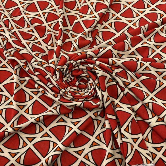 Tecido Liganete Estampada Abs Vermelho • Luema Tecidos