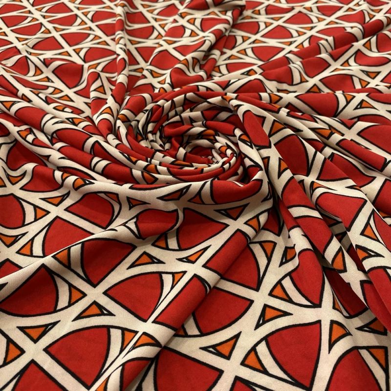 Tecido Liganete Estampada Abs Vermelho • Luema Tecidos