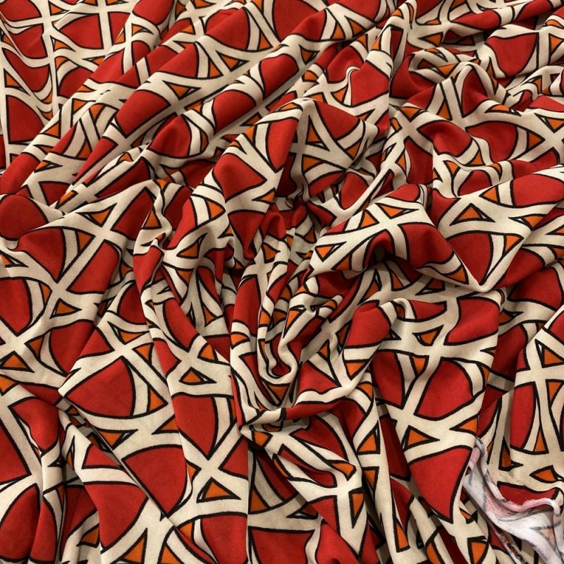 Tecido Liganete Estampada Abs Vermelho • Luema Tecidos