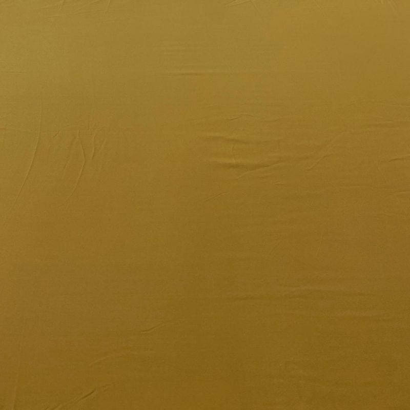 Tecido Crepe de Chine Seda Pura Amarelo Ocre • Luema Tecidos
