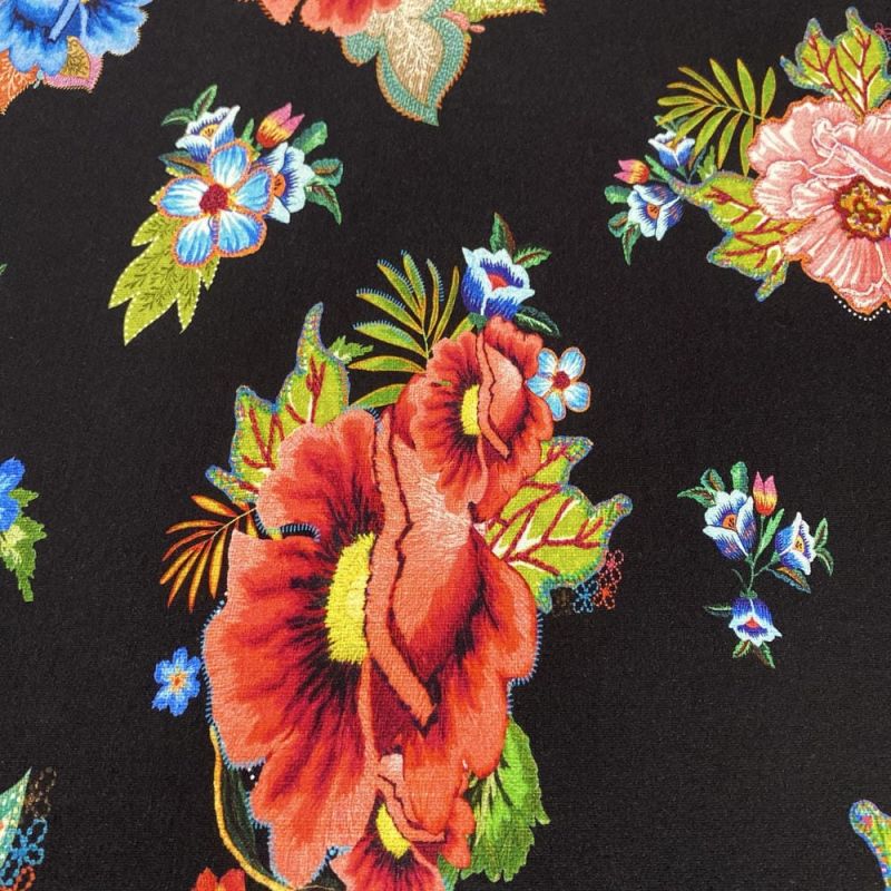 Tecido Viscolycra Estampada Flores Colorido • Luema Tecidos Tecido Viscolycra Estampada Flores Colorido • Luema Tecidos