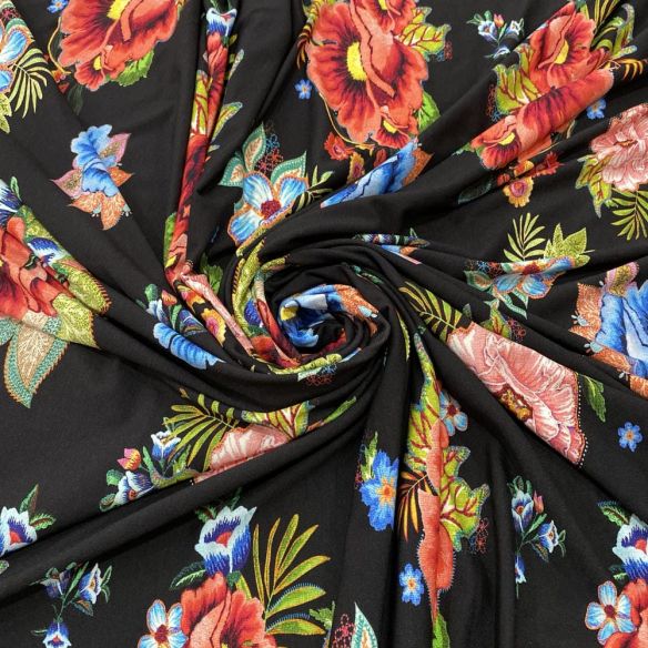 Tecido Viscolycra Estampada Flores Colorido • Luema Tecidos Tecido Viscolycra Estampada Flores Colorido • Luema Tecidos