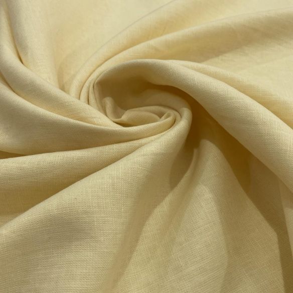 Tecido Linho Puro Creme • Luema Tecidos