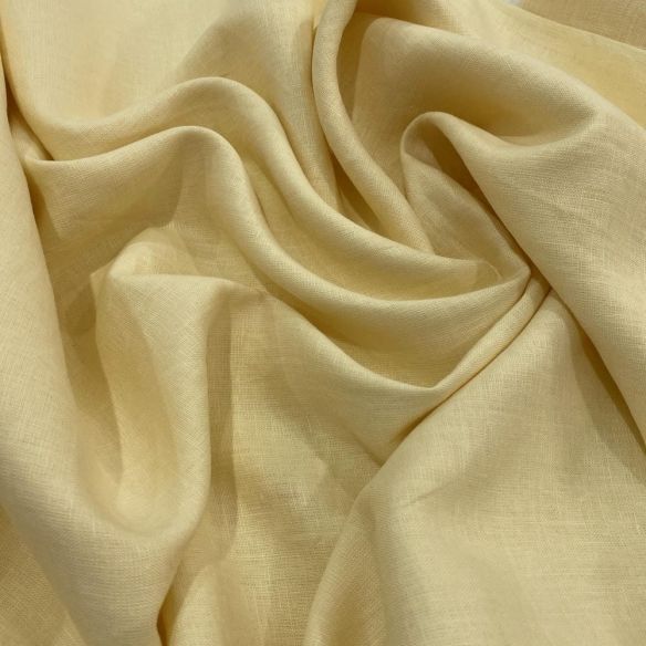 Tecido Linho Puro Creme • Luema Tecidos