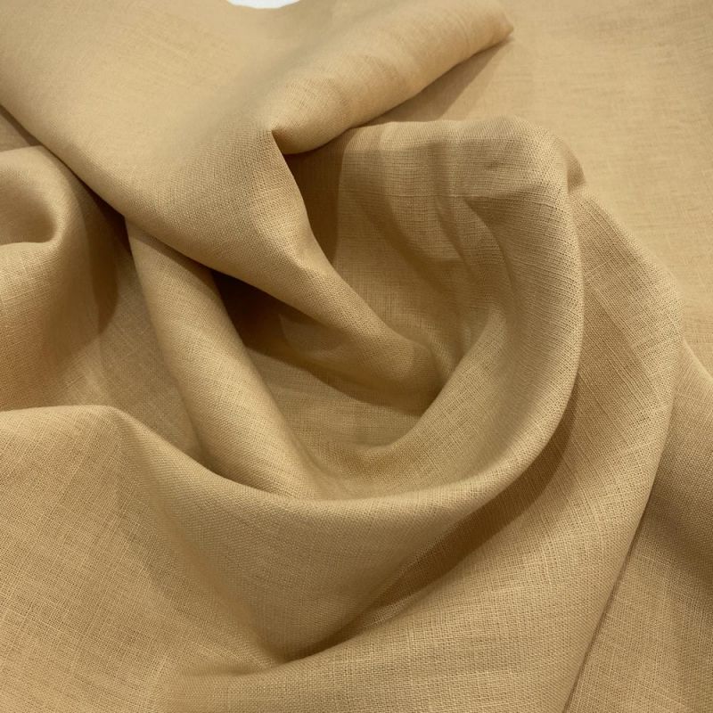 Tecido Linho Puro Areia • Luema Tecidos