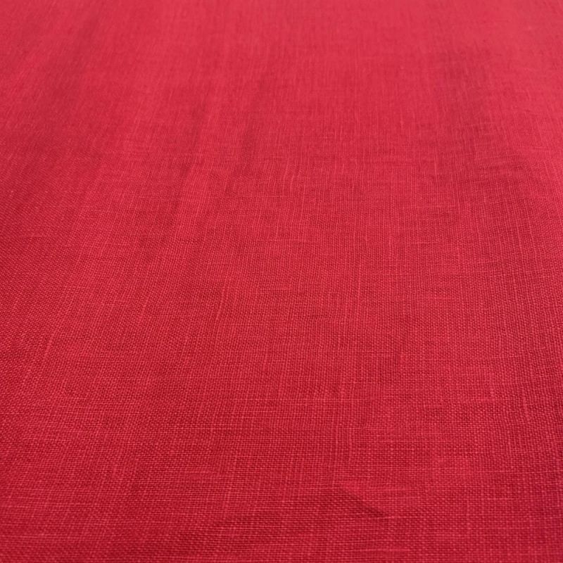Tecido Linho Puro Vermelho Cereja • Luema Tecidos Tecido Linho Puro Vermelho Cereja • Luema Tecidos