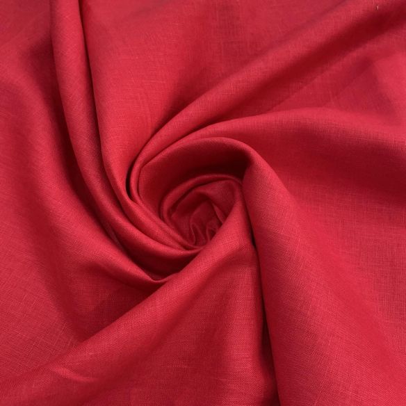 Tecido Linho Puro Vermelho Cereja • Luema Tecidos Tecido Linho Puro Vermelho Cereja • Luema Tecidos