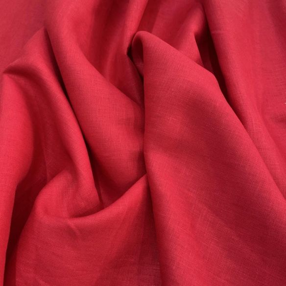 Tecido Linho Puro Vermelho Cereja • Luema Tecidos Tecido Linho Puro Vermelho Cereja • Luema Tecidos