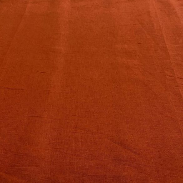 Tecido Linho Puro Marrom Ferrugem • Luema Tecidos