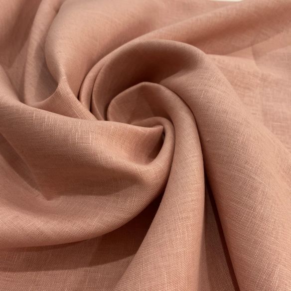 Tecido Linho Puro Rosê • Luema Tecidos