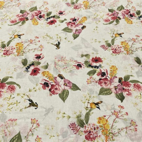 Tecido Cambraia de Algodão Floral Delicado • Luema Tecidos