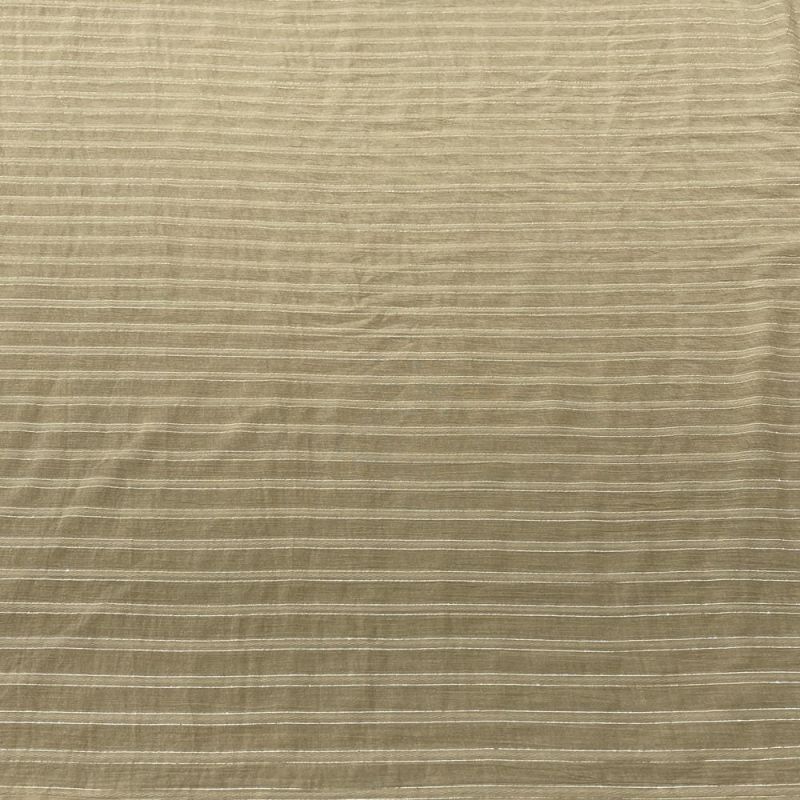 Tecido Cambraia de Algodão Listrado Marrom Com Lurex • Luema Tecidos