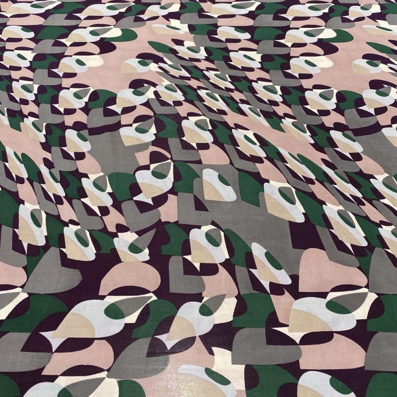 Tecido Musseline Estampado Abstract Dots • Luema Tecidos