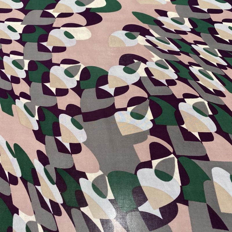 Tecido Musseline Estampado Abstract Dots • Luema Tecidos