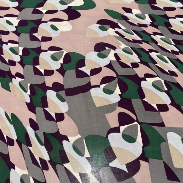 Tecido Musseline Estampado Abstract Dots • Luema Tecidos