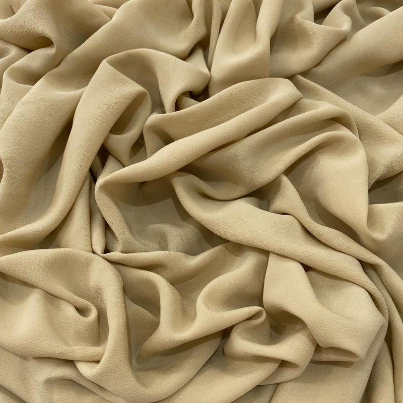 Tecido Crepe de Chine Seda Pura Liso Nude • Luema Tecidos Tecido Crepe de Chine Seda Pura Liso Nude • Luema Tecidos