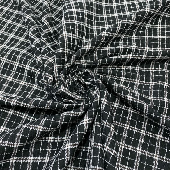 Tecido Flanela Xadrez Preto Branco e Fio Marrom • Luema Tecidos Tecido Flanela Xadrez Preto Branco e Fio Marrom • Luema Tecidos