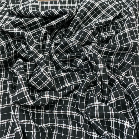 Tecido Flanela Xadrez Preto Branco e Fio Marrom • Luema Tecidos Tecido Flanela Xadrez Preto Branco e Fio Marrom • Luema Tecidos