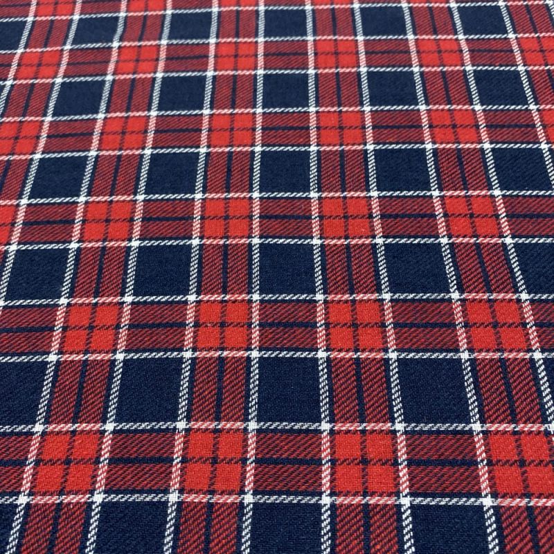 Tecido Flanela Xadrez Vermelho e Azul Marinho • Luema Tecidos Tecido Flanela Xadrez Vermelho e Azul Marinho • Luema Tecidos
