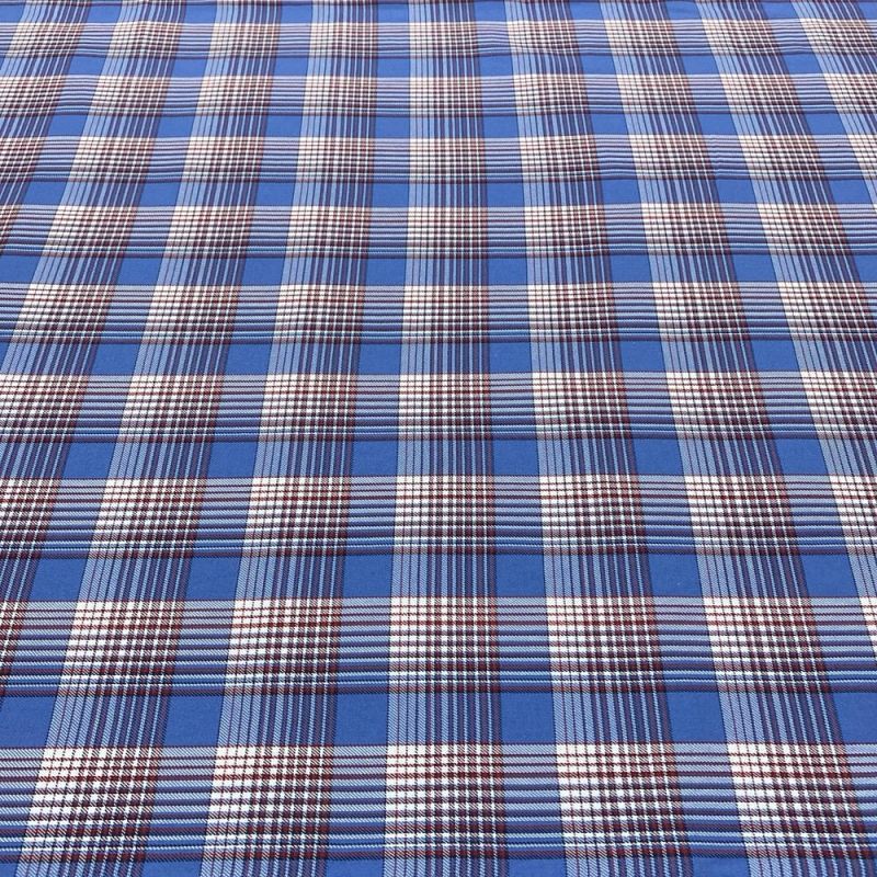 Tecido Flanela Xadrez Azul e Branco • Luema Tecidos