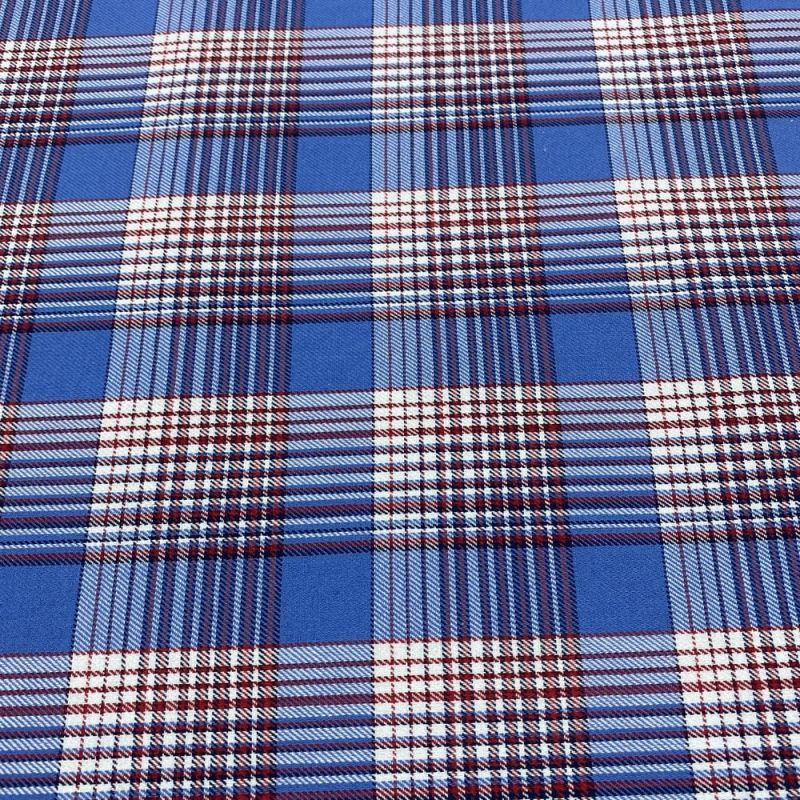 Tecido Flanela Xadrez Azul e Branco • Luema Tecidos