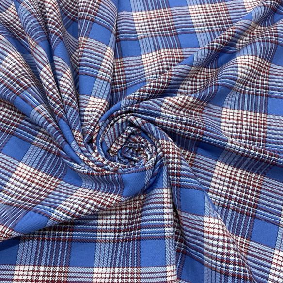 Tecido Flanela Xadrez Azul e Branco • Luema Tecidos