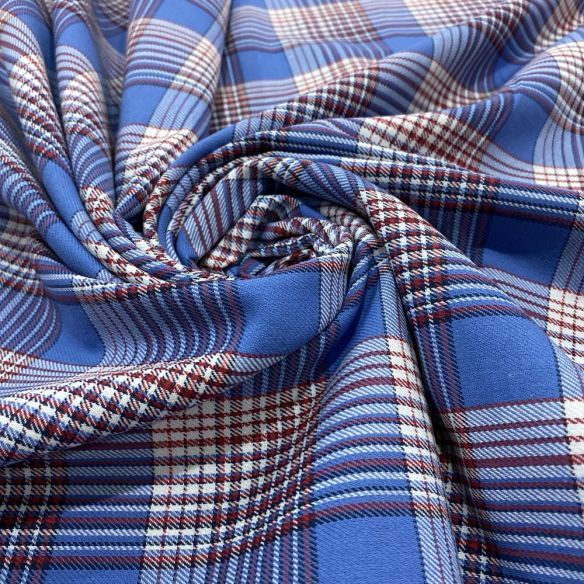 Tecido Flanela Xadrez Azul e Branco • Luema Tecidos